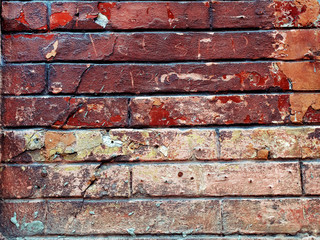 Background image with grunge brick old wall