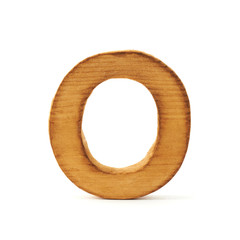 Capital block wooden letter isolated