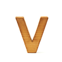 Capital block wooden letter isolated