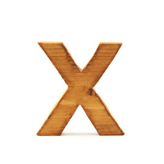 Capital block wooden letter isolated