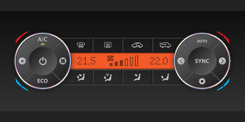 Dual air condition dashboard design