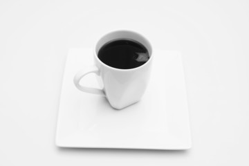 Fototapeta na wymiar Brown coffee beans isolated on white background