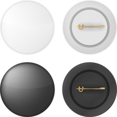 Vector illustration of blank badges