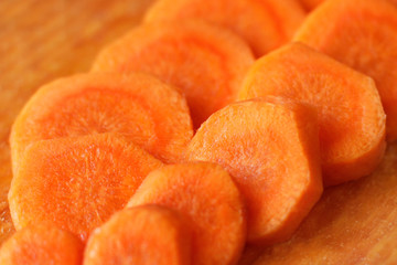 Sliced carrot - raw food diet