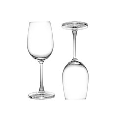 Empty glass isolate on white