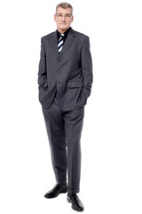 Full length image of handsome businessman