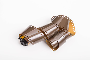 Roll of 35mm Film on White
