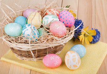 Obraz na płótnie Canvas Decorated Easter Eggs