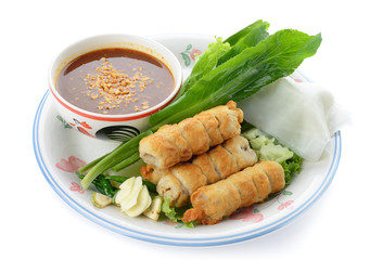 Vietnamese food isolate on white