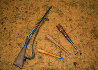 Decoy for Siberian deer (maral, izubr, vapiti). Irkutsk region,