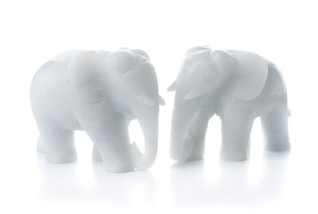 White stone elephants