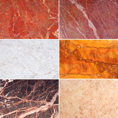 Set of Marble Texture Background