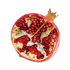 Half of pomegranate