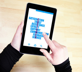 Customer crossword concept