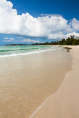 Long sand beach at tip of boreno