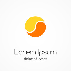 Logo template. Abstract circle creative sign.