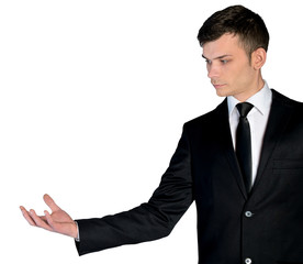 Business man empty hand