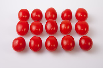 Red shiny cherry tomatoes
