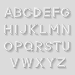 Decorative emboss alphabet