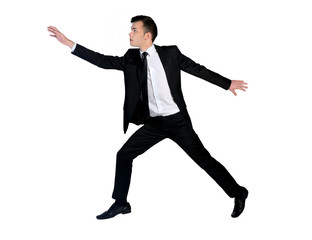 Business man jump