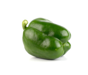 green bell pepper isolated on white background