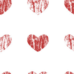 Geometric background with scratched hearts