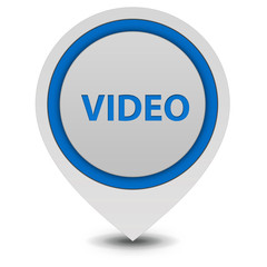 video pointer icon on white background