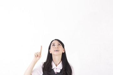 白バック 金融系OLの女性