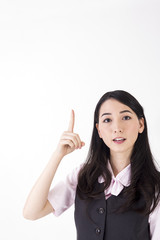 白バック 金融系OLの女性