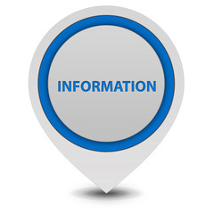 information pointer icon on white background