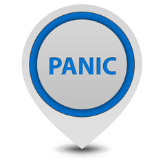 panic pointer icon on white background
