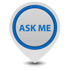 ask me pointer icon on white background