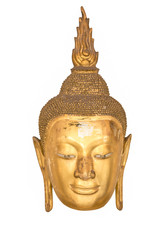 Golden Buddha Head Statue
