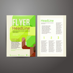 Abstract Brochure Flyer design with trees.