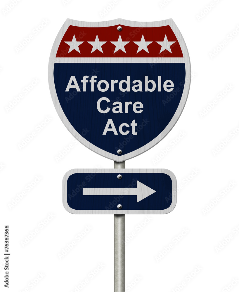 Wall mural affordable care act sign