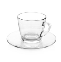 Empty glass isolate on white