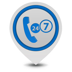 Support pointer icon on white background