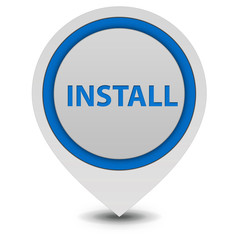 Installation pointer icon on white background