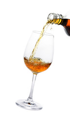 pour whisky into glass