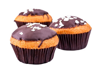 muffins with chocolate