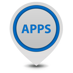Apps pointer icon on white background