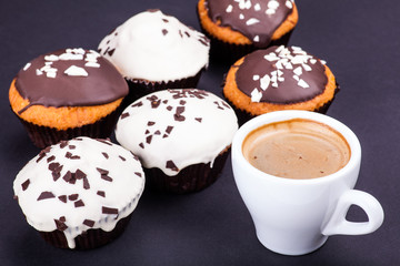 cup of coffee and muffins