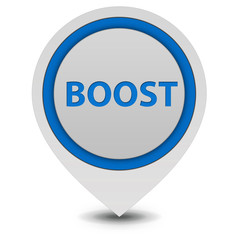Boost pointer icon on white background