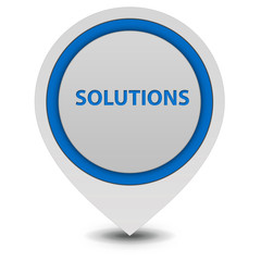 Solutions pointer icon on white background