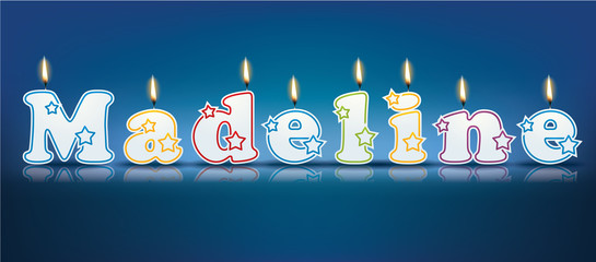MADELINE written with burning candles