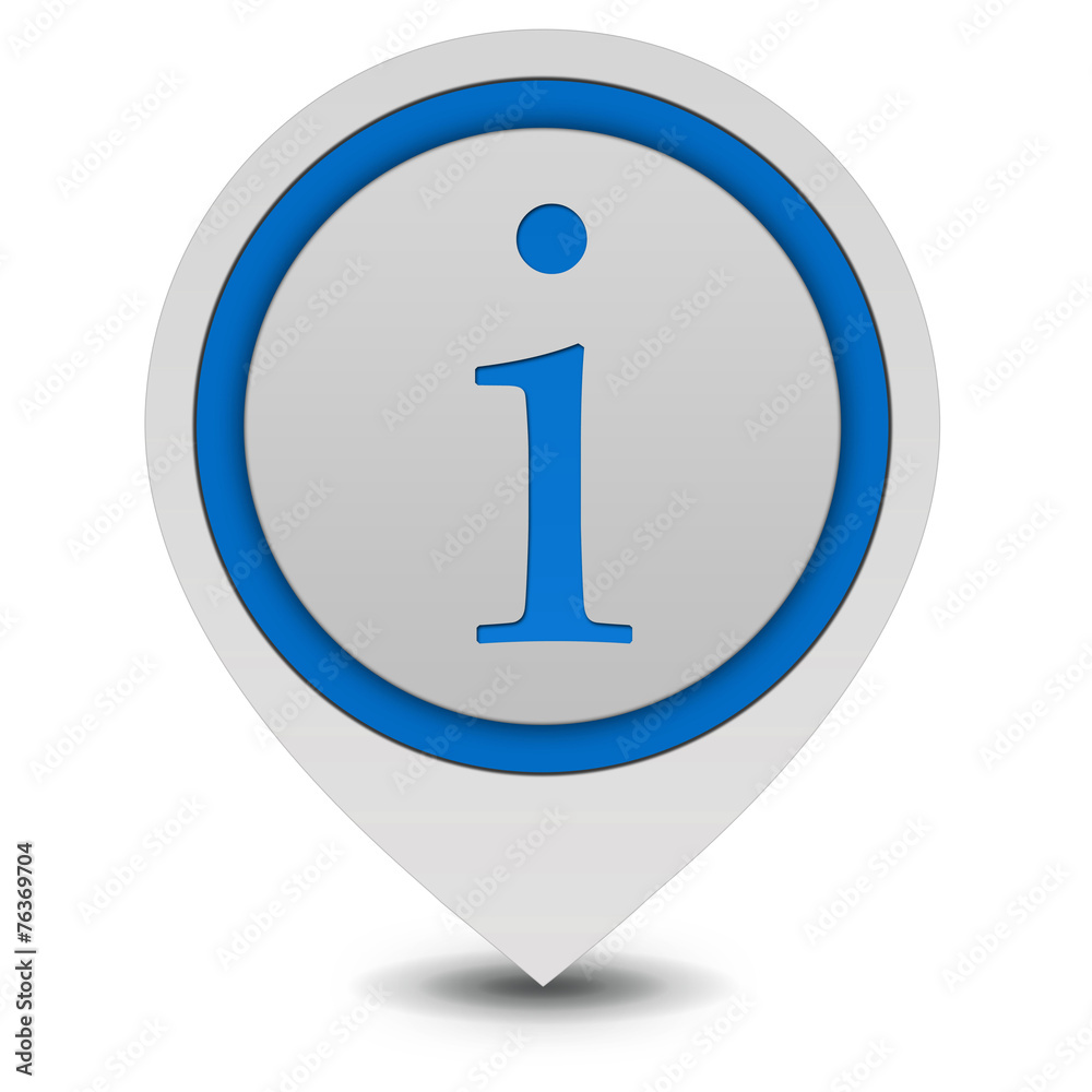 Poster information pointer icon on white background