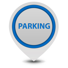 Parking pointer icon on white background