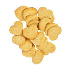 Heart shaped cookies pile