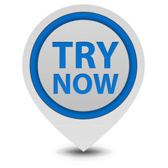 Try now pointer icon on white background