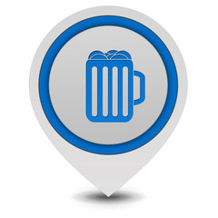 Beer pointer icon on white background